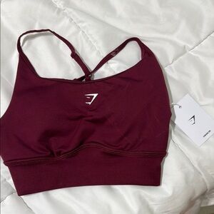 Gymshark Red Sports Bra Seamless Medium Support